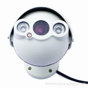 Surveillance Cameras with 1/3-inch Sony CCD Sensor, 2-piece IR LEDs, 1,200TVL Resolution